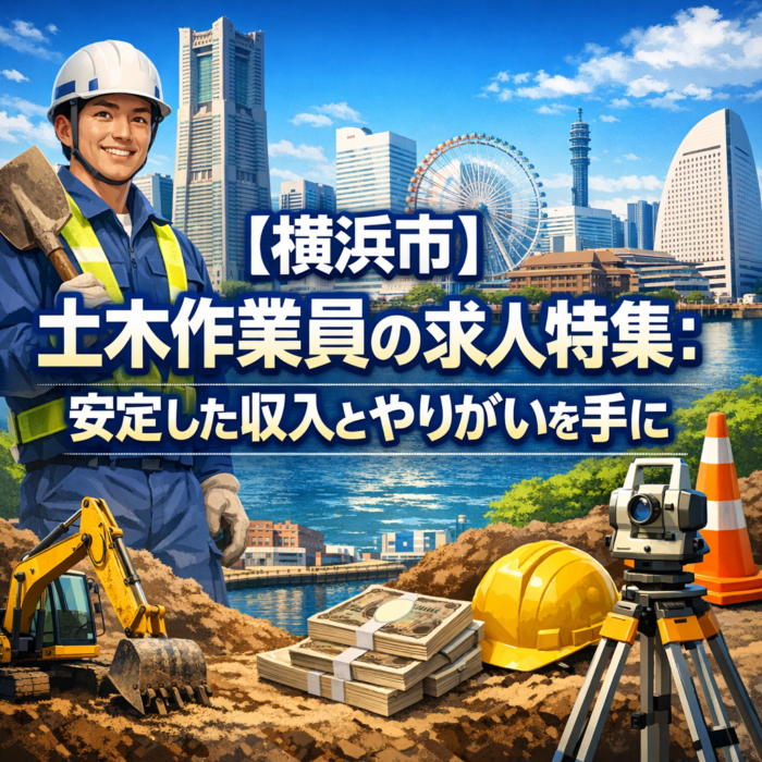 【横浜市】土木作業員の求人特集：安定した収入とやりがいを手に